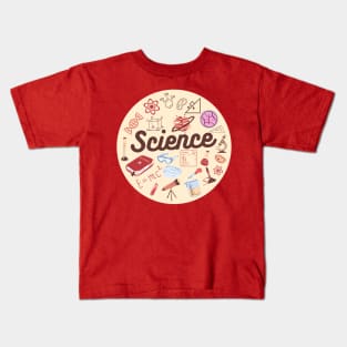 Science Physics Maths Biology Chemistry Illustration, Shapes & Formula Kids T-Shirt